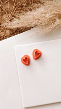 Load image into Gallery viewer, Cartoon Heart Studs (Clay Cutter)
